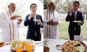 मोदी ने जापान के पीएम के साथ लस्सी बनाई, दोनों साथ मिलकर गोलगप्पे भी खाए