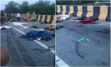 भरतपुर में सड़क किनारे खड़ी बस में ट्रक ने पीछे से मारी टक्कर, 12 लोगों की मौत, 15 से ज्यादा घायल; भावनगर से हरिद्वार जा रही थी बस